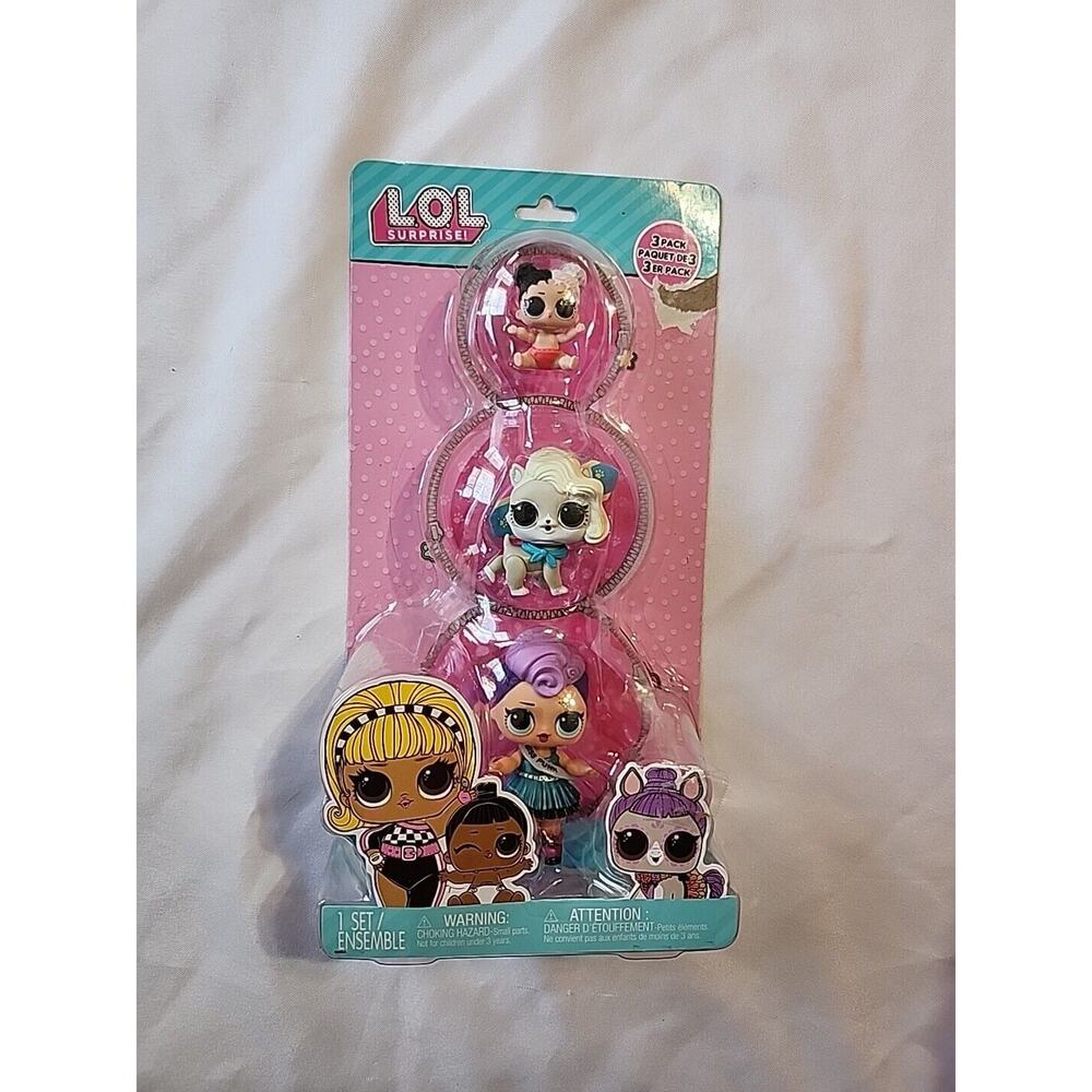 L.O.L Surprise 3 pack L.O.L Characters Lil Sis (Miss Punk) Hoops Dog Lil Heart B